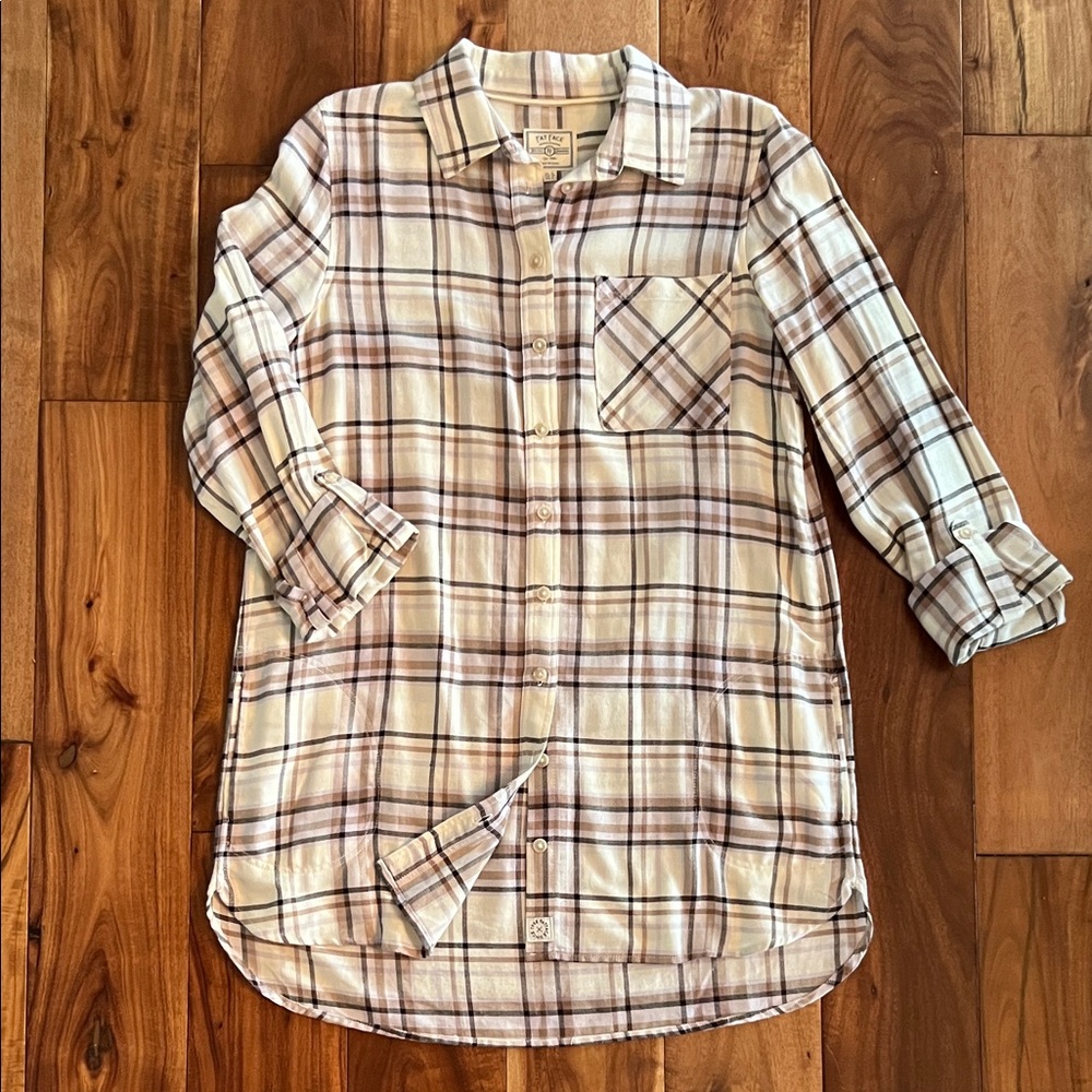 FatFace plaid Button-Up Shirt with pockets